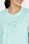 Zivame Velveteen Velour Knit Sweat-Shirt - Green — thumbnail 5